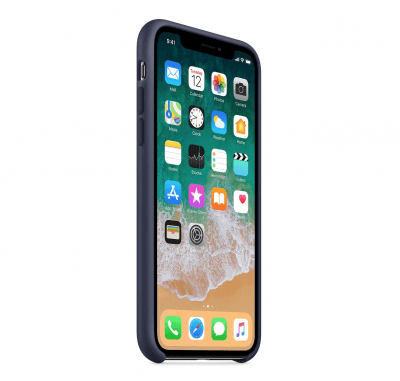 Apple iPhone X Silikonskal Original - Midnattsblå, bild 3