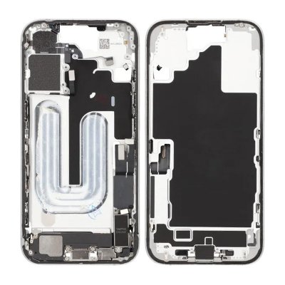 iPhone 16 Mittenram med smådelar - Vit OEM