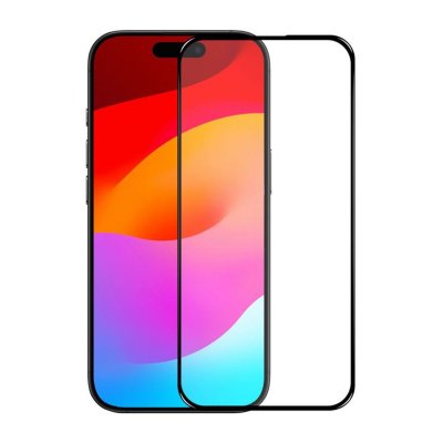 Skärmskydd iPhone Air Härdat Glas 3D - Svart (miljö)