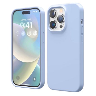 RV Mobilskal Silikon MagSafe för iPhone 14 Pro - Ljusblå