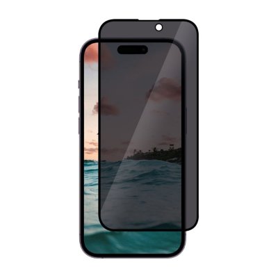 Skärmskydd iPhone 16/15 - Privacy 3D Härdat Glas