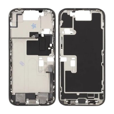 iPhone 16 Pro Mittenram med smådelar - Vitt Titan OEM
