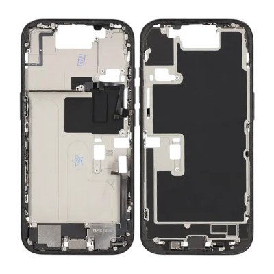 iPhone 16 Pro Mittenram med smådelar - Svart Titan OEM