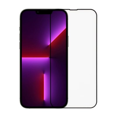 Skärmskydd iPhone 14 Plus/13 Pro Max - 3D Härdat Glas Svart