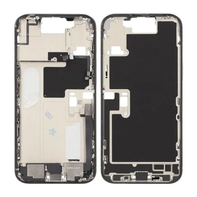 iPhone 16 Pro Max Mittenram med smådelar - Vitt Titan OEM