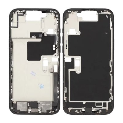 iPhone 16 Pro Max Mittenram med smådelar - Svart Titan OEM