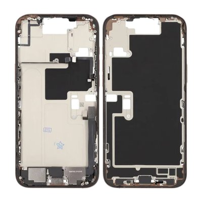 iPhone 16 Pro Max Mittenram med smådelar - Sandfärgad Titan OEM