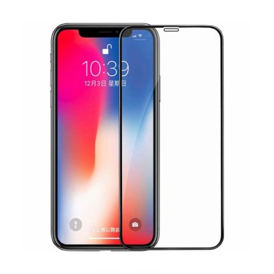 iPhone 12 / 12 Pro Skärmskydd Kurvat Heltäckande - Svart