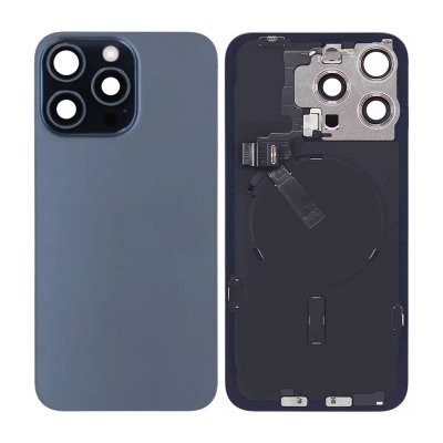 iPhone 15 Pro Max Baksida Glas Komplett OEM (Premium) - Blå