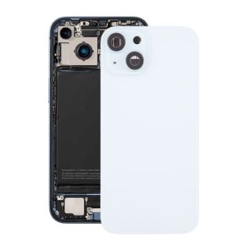 iPhone 15 Plus Baksida Glas med Magnet och Kameralins - Vit