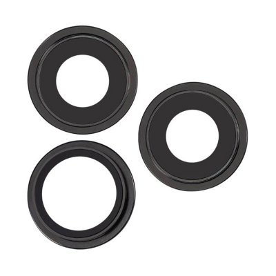iPhone 15 Pro Max Kameralins med Metallram - Svart