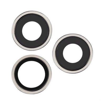 iPhone 15 Pro Max Kameralins med Metallram - Vit