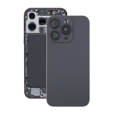 iPhone 16 Pro Baksida Glas med Magnet och Kameralins - Svart Titan