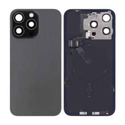 iPhone 15 Pro Max Baksida Glas Komplett OEM (Premium) - Svart