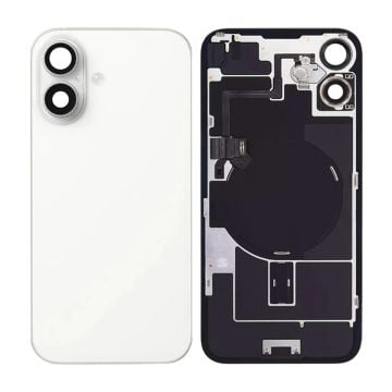 iPhone 16 Plus Baksida Glas med smådelar - Vit