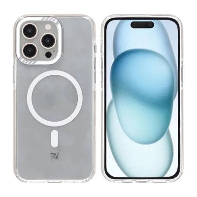 iPhone 15 Pro RV Mobilskal Magnet Förstärkt - Vit