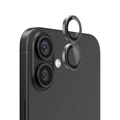 iPhone 16/16 Plus Lins Kameraskydd - Svart