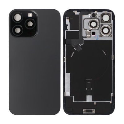 iPhone 16 Pro Max Baksida Glas - Svart