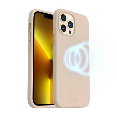 iPhone 14 Pro Silikonskal RV MagSafe - Beige