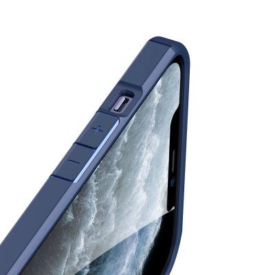 iPhone 12/12 Pro TOTU Armor Series TPU Kolfiberskal - Blå, bild 3