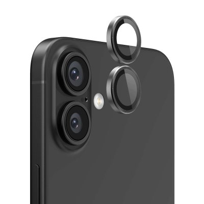 iPhone 16 Plus Kameralins med metallram - Svart