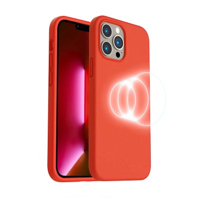 iPhone 14 Pro Silikonskal RV MagSafe - Rosa