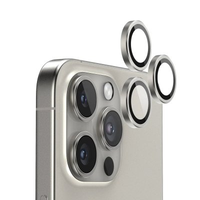 iPhone 16 Pro Max/16 Pro Lins Kameraskydd - Titangrå
