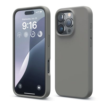 iPhone 16 Pro Max Mobilskal Silikon RV - Grå