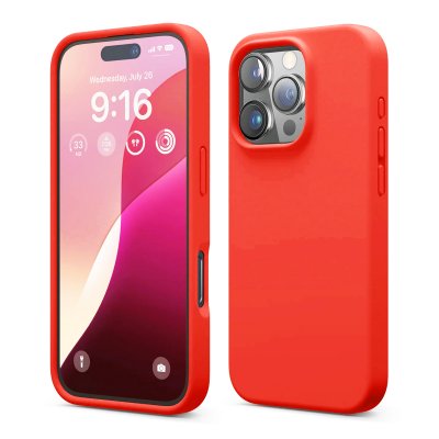 iPhone 16 Pro Max Mobilskal Silikon RV - Röd