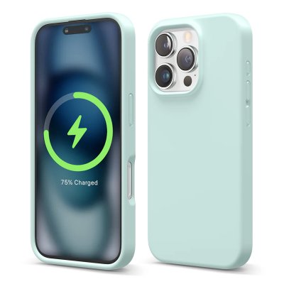 iPhone 16 Pro Max Mobilskal Silikon Magnet RV - Grön