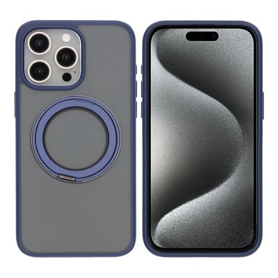 iPhone 15 Pro Max Mobilskal med Magsafe Stativ - Blå