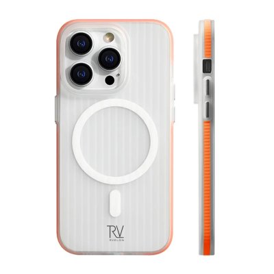 iPhone 14 Pro Mobilskal Korrugerad med Magsafe RV - Orange