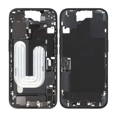 iPhone 16 Mittenram med smådelar - Svart OEM