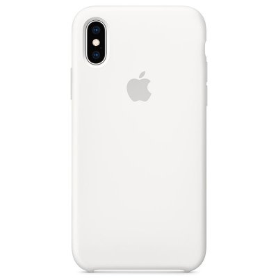 Apple iPhone XS Original Silikonskal - Vit, bild 2