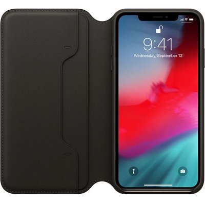 Apple iPhone X Läderfodral Folio Original - Svart - Outlet, bild 3
