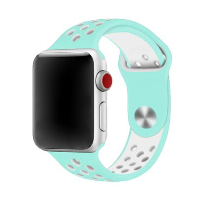 Armband till Apple Watch (42-44mm) - Turkos/Vit