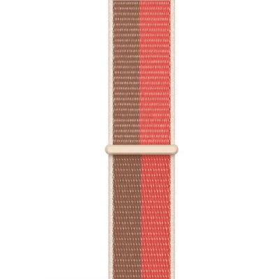 Apple Watch 45mm Sport Loop Armband Original - Pink Pomelo/Tan