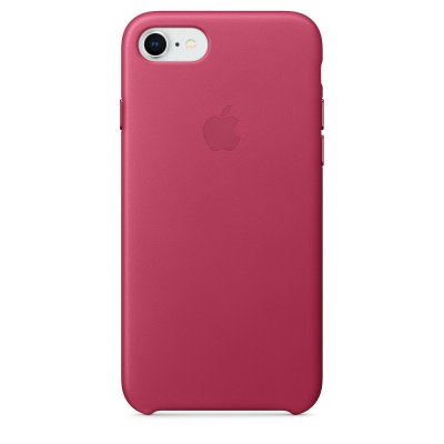 Apple Läderskal för iPhone 8 / 7 - Fuchsia, bild 3