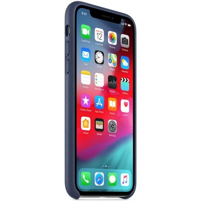 Apple läderfodral till iPhone XS - Midnattsblå, bild 3