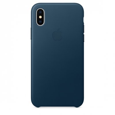 Apple Läderskal Original för iPhone X/XS - Kosmosblå, bild 2