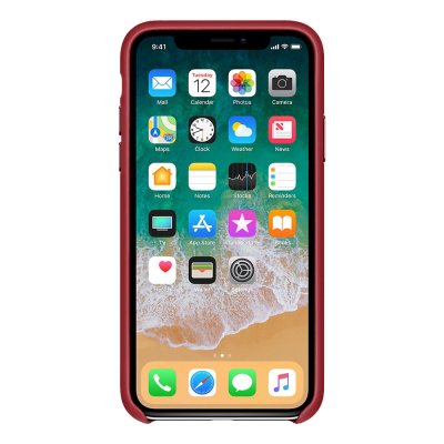 Apple iPhone XS Läderskal (PRODUCT) Original - Röd, bild 3