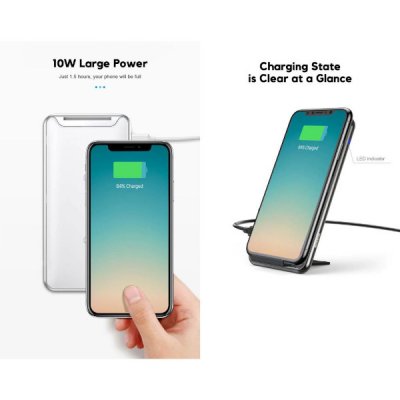 Baseus 10W Trådlös Laddare - Charging Pad - Svart, bild 7