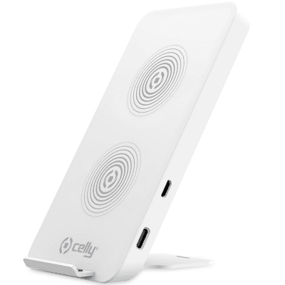 Celly Trådlös bordsladdare Qi 10W - Vit