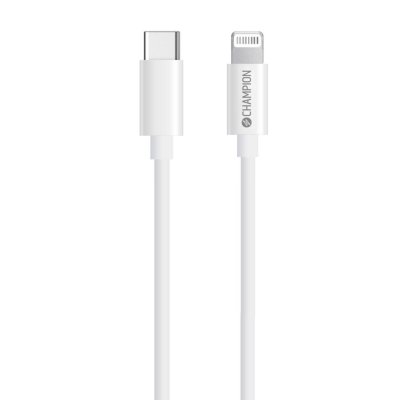 Champion USB-C till Lightning 2m kabel Ladd & Synk- Vit