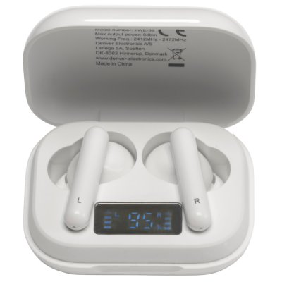 Denver Truly Wireless Earbuds In-ear - Vit, bild 2