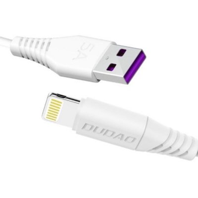 Dudao 2m USB-A till Lightning-kabel 5A - Vit