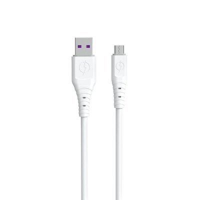 Dudao TGL3M 6A USB-A till USB-Micro kabel 1m - Vit