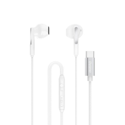 Dudao X3Pro In-ear hörlurar USB-C 1.2m - Vit