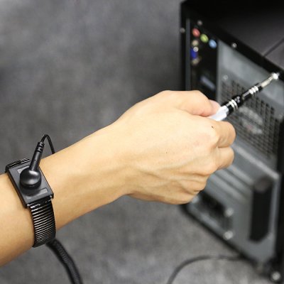 ESD-armband för Montering av Elektroniska komponenter - Svart, bild 3
