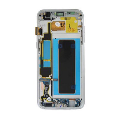 Samsung Galaxy S7 Edge Skärm Original LCD Display Glas - Silver, bild 3
